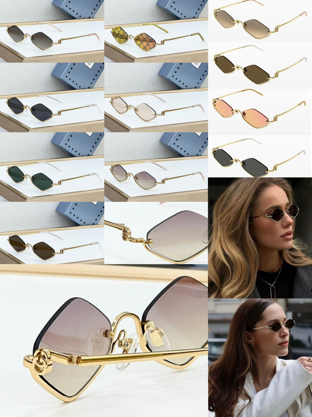 GUCC* MODEL:GG1604S SUN GLASS IN STOCK